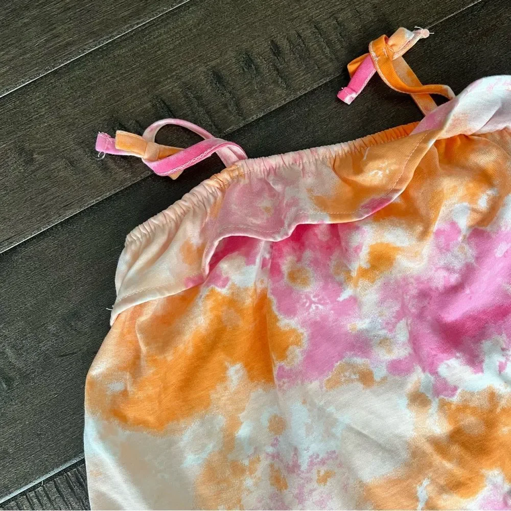 The Children’s Place Tie Dye Top Tank Shirt Spaghetti Strap Summer 4T